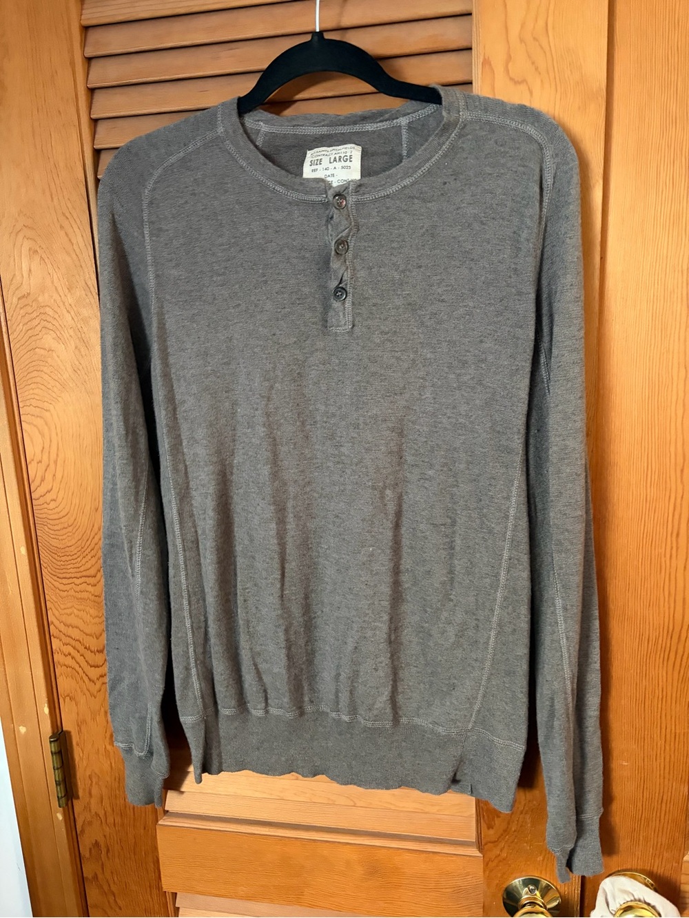 AllSaints lightweigth long sleeve layer henley sz  L viscose nylon wool cashmere